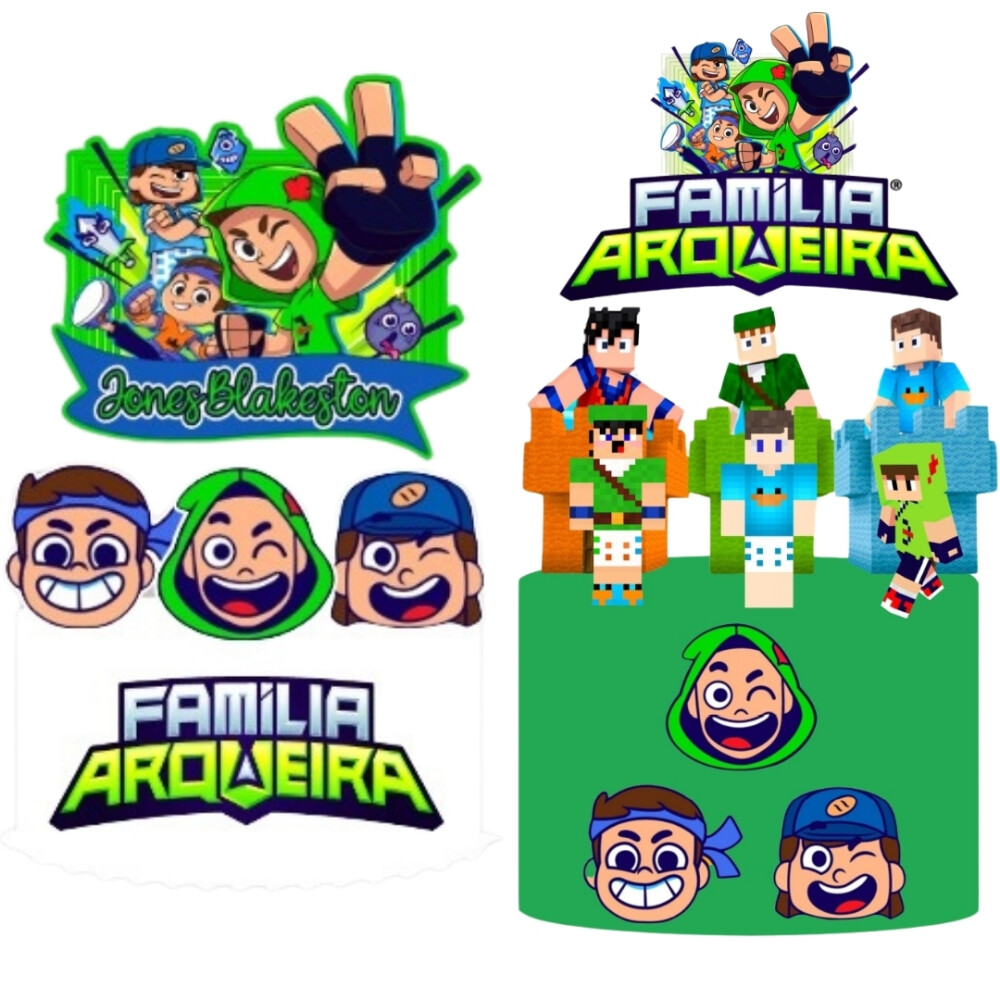 Arquivo Topo de Bolo Família arqueira