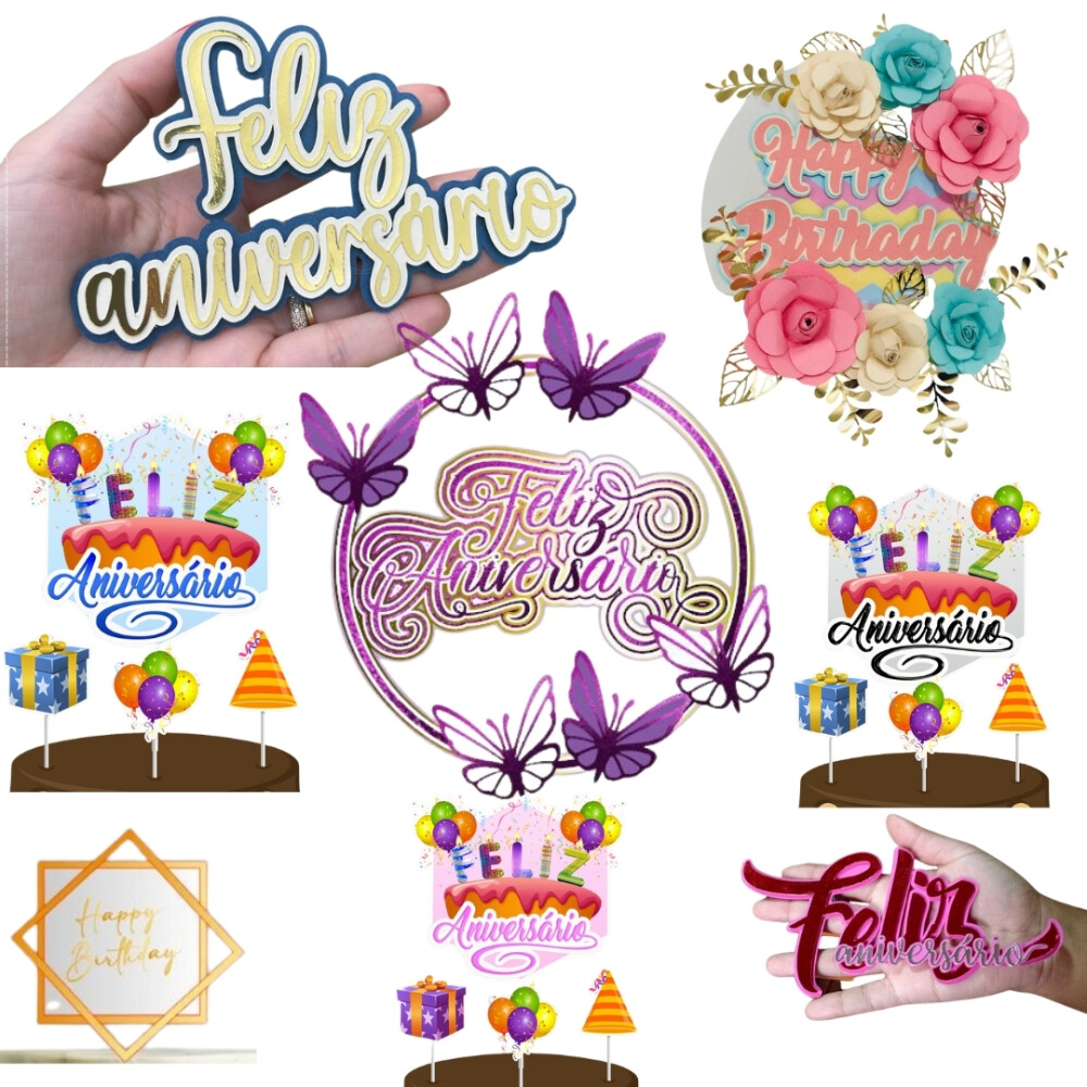 Arquivo Topo de Bolo Feliz aniversario