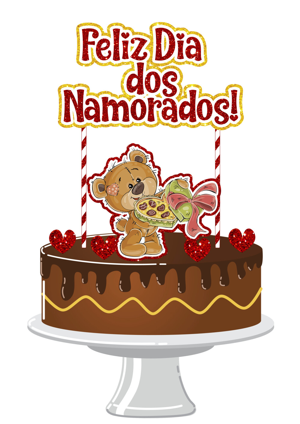 Arquivo de corte  - Topo de Bolo  - Dia dos Namorados mod27