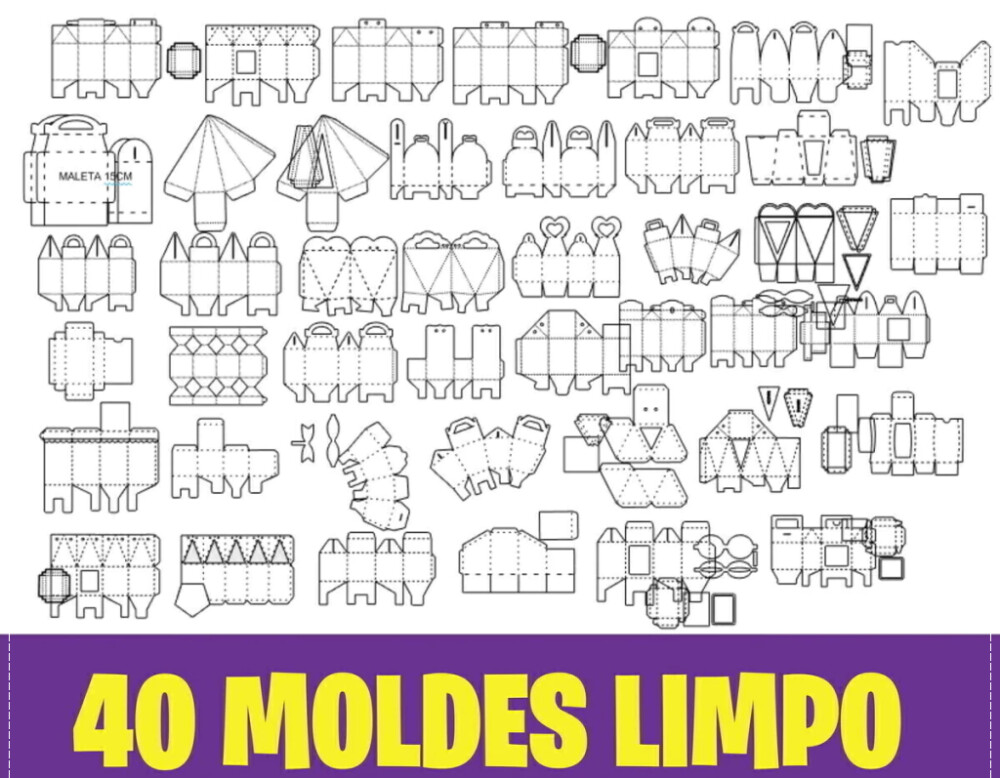 Arquivo de corte  - Molde Limpo Caixas