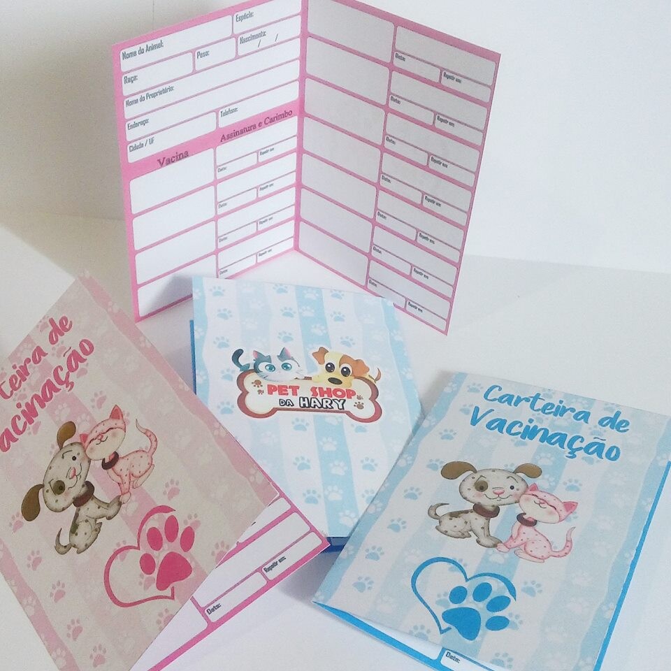 Arquivo de Corte Carteirinha vacina Pet