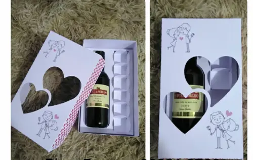 Arquivo de Corte Dia dos Namorados Caixa mini vinho e doce