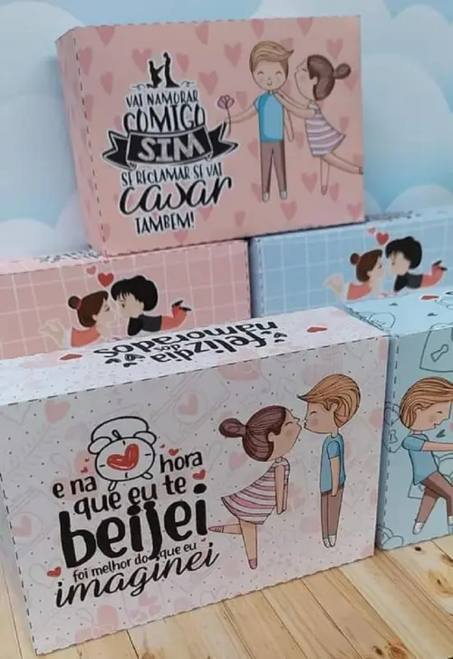 Arquivo de Corte Dia dos Namorados caixa 6 doce - PDF