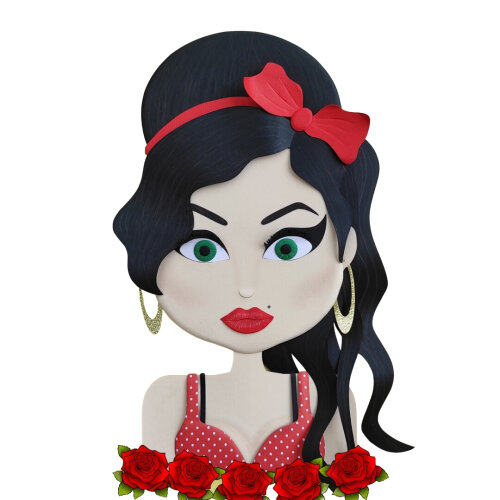 Arquivo Topo de Bolo Amy Winehouse