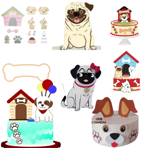 Arquivo Topo de Bolo Cachorrinhos