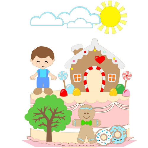 Arquivo Topo de Bolo Casa de doce