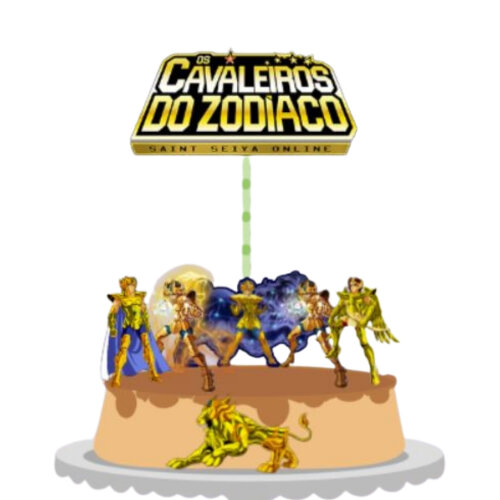 Arquivo Topo de Bolo Cavaleiros do zoodiaco