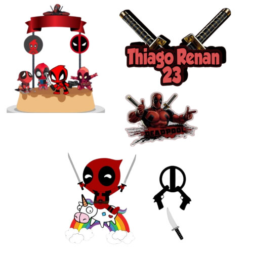 Arquivo Topo de Bolo Dead pooll