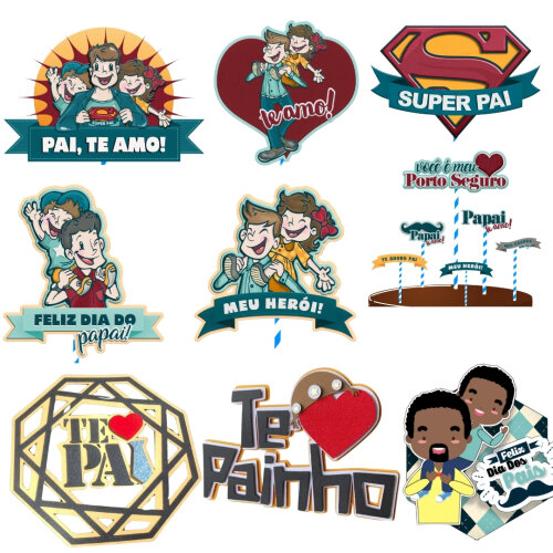 Arquivo Topo de Bolo Dia dos Pais mod 3