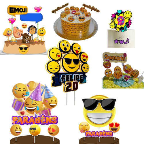 Arquivo Topo de Bolo Emoji
