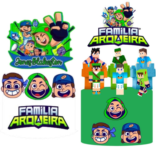 Arquivo Topo de Bolo Família arqueira