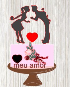 Arquivo de corte  - Topo de Bolo  - Dia dos Namorados mod5