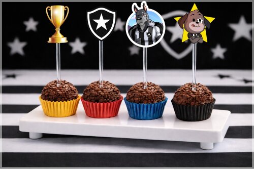 Topper de Docinho Botafogo - Arquivo Digital