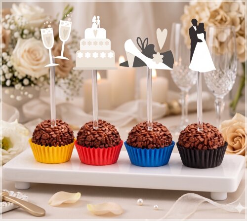 Topper de Docinho Casamento - Arquivo Digital