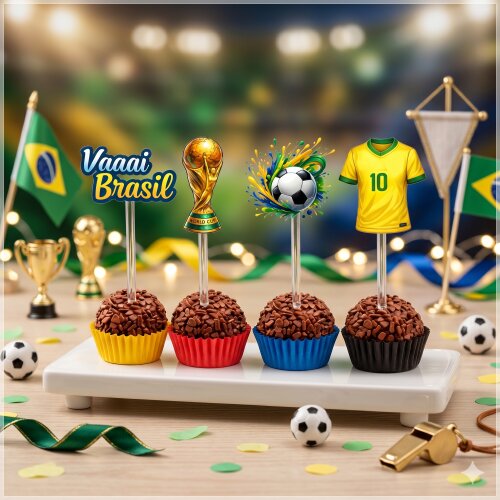 Topper de Docinho Copa 1  - Arquivo Digital