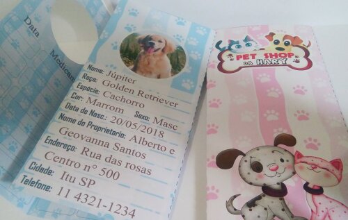 Arquivo de Corte Carteirinha vacina Pet