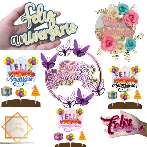 Arquivo Topo de Bolo Feliz aniversario 30 temas