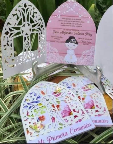 Arquivo de Corte Convite Eucaristia Cruz Floral