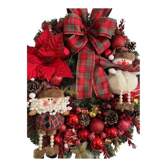 Guirlanda de Natal Decoração Natalina vermelha