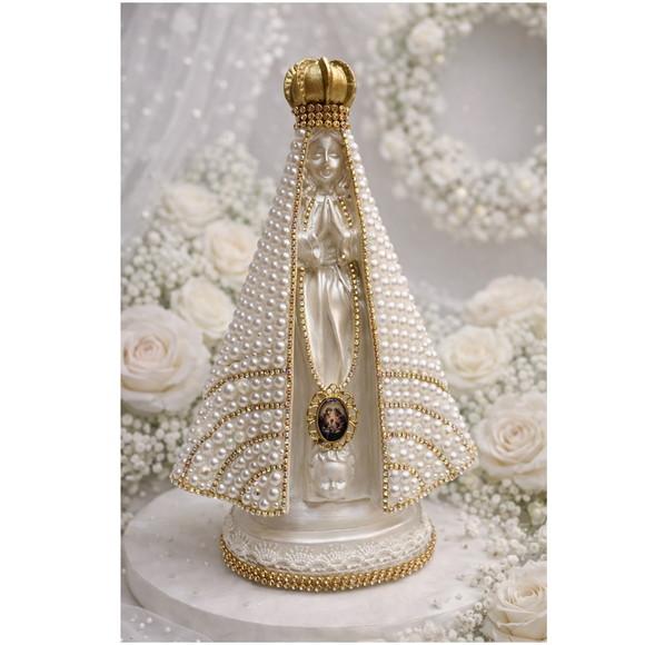 Imagem de Nossa Senhora Aparecida Personalizada em Pérolas