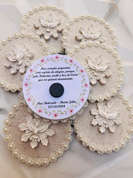 Lembrança de Batizado Espírito Santo Imã de Geladeira