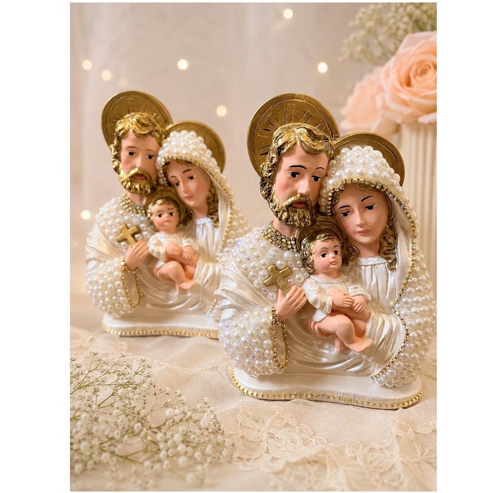 imagem Sagrada Família Perolada para Casamento