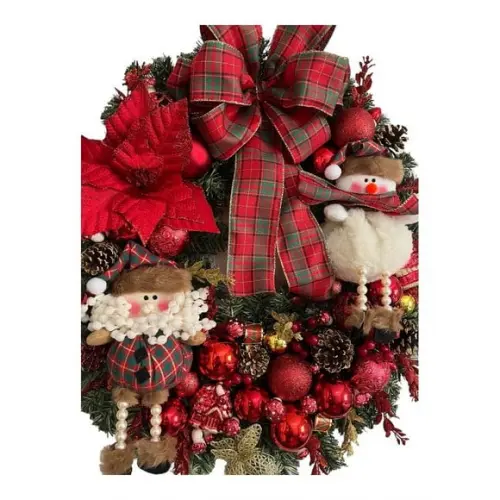 Guirlanda de Natal Decoração Natalina vermelha