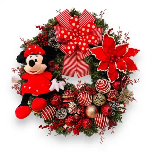 Guirlanda de Natal da Minnie e Michey Mouse 65 cm