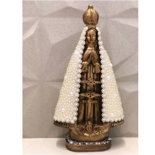 Imagem de Nossa Senhora Aparecida com Manto em Pérolas