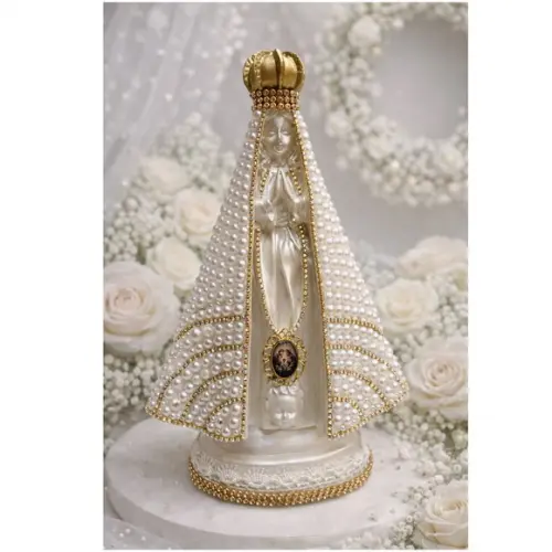 Imagem de Nossa Senhora Aparecida Personalizada em Pérolas
