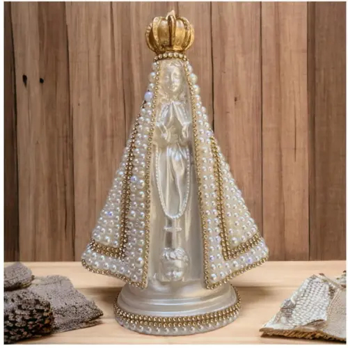 Imagem de Nossa Senhora Aparecida Personalizada em Pérolas
