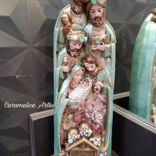 lindo Presépio de Natal decorado e personalizado