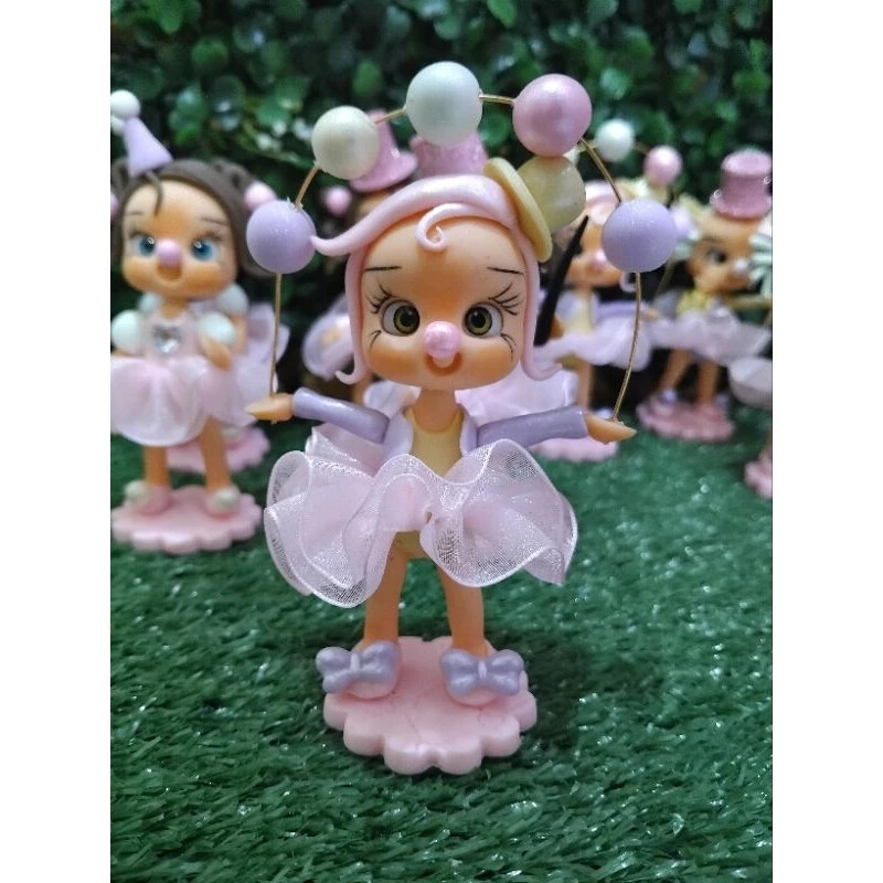 10 Aplique para lembrancinhas em biscuit Circo Rosa