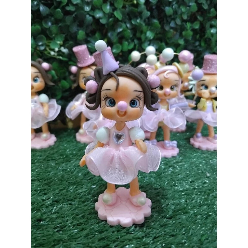 10 Aplique para lembrancinhas em biscuit Circo Rosa