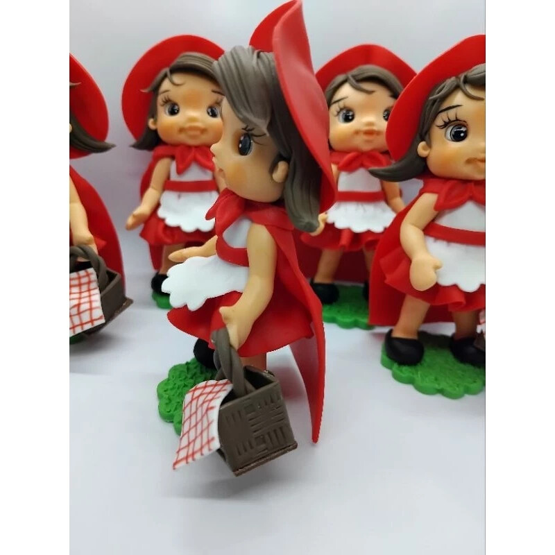 Kit 10 Apliques para Lembrancinhas em biscuit Chapeuzinho Vermelh