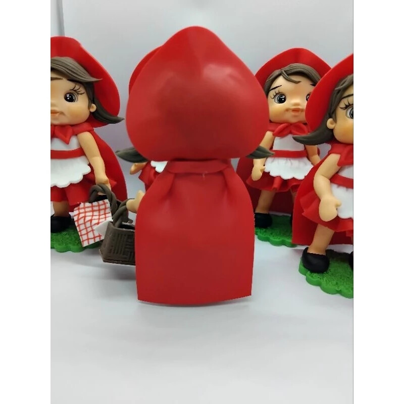 Kit 10 Apliques para Lembrancinhas em biscuit Chapeuzinho Vermelh