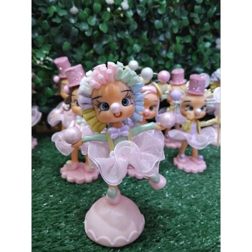 10 Aplique para lembrancinhas em biscuit Circo Rosa
