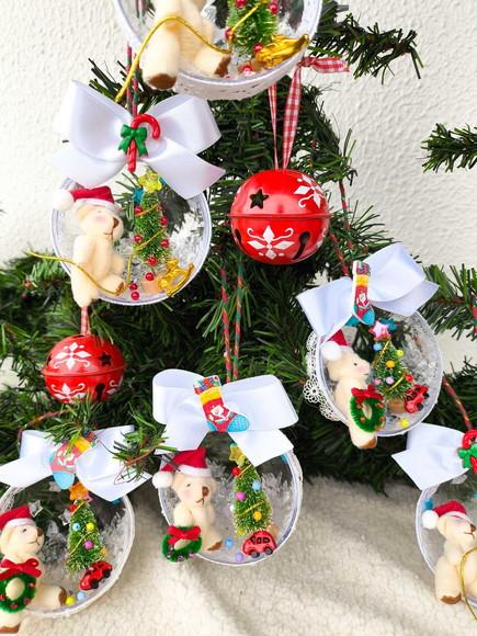 Bolas Decoradas de Natal Urso