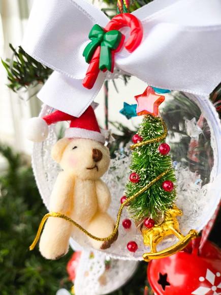 Bolas Decoradas de Natal Urso