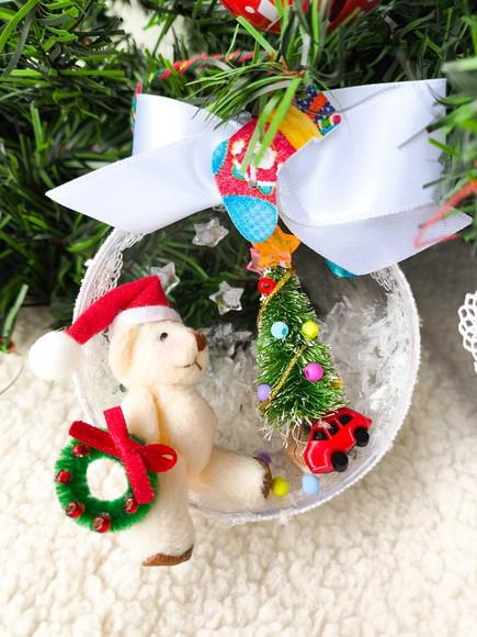 Bolas Decoradas de Natal Urso