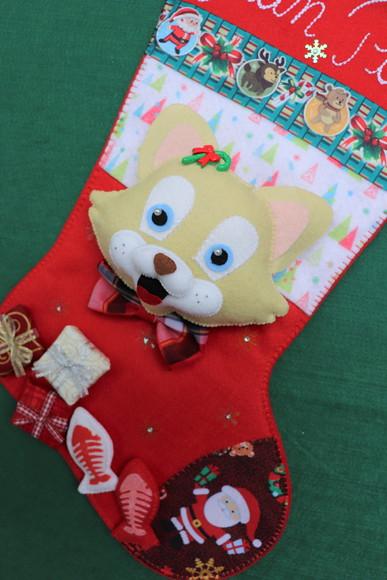 Bota de Natal Gato de Estimação