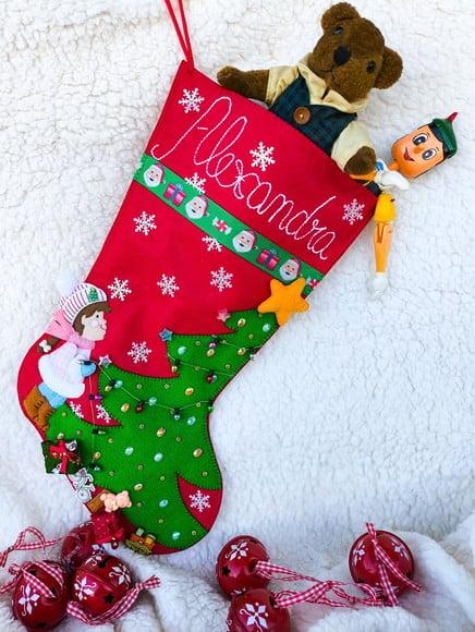 Bota Meia de Natal Menina
