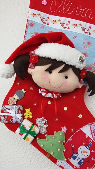 Bota Meia de Natal Menina