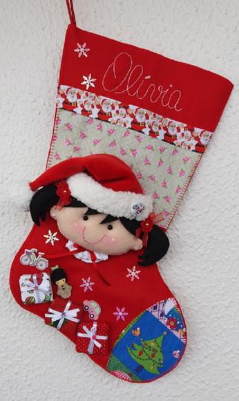 Bota Meia de Natal Menina