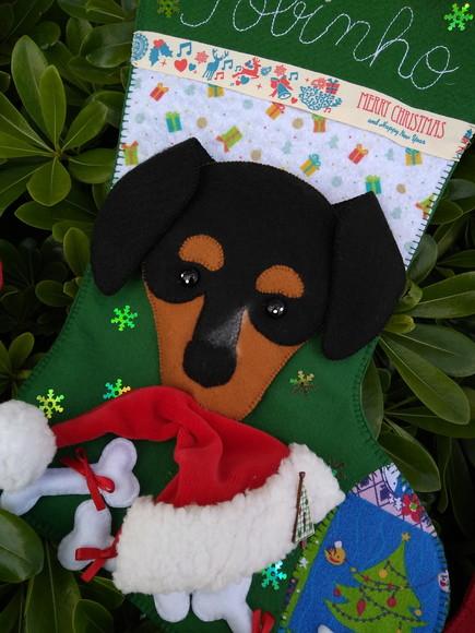 Bota Meia Natal Bichinho de Estimação