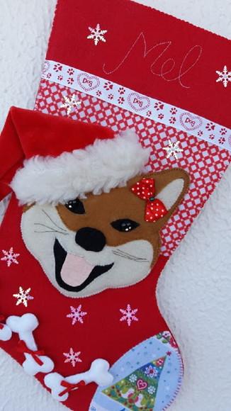 Bota Meia Natal Bichinho de Estimação