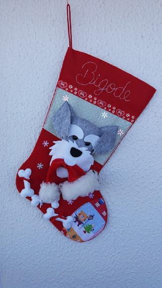 Bota Meia Natal Bichinho de Estimação