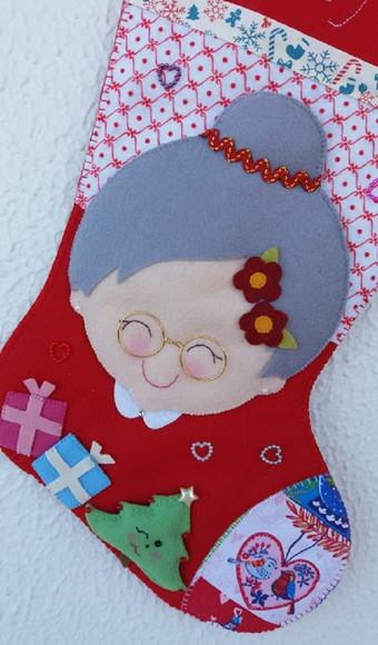 Bota Meia Natal Mamãe Noel