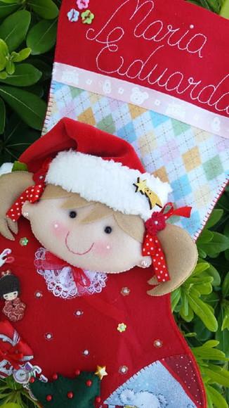 Bota Meia Natal Menina