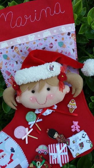 Bota Meia Natal Menina